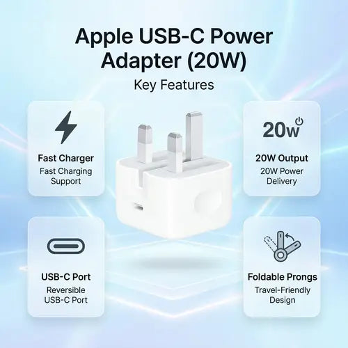20W C To C PD 3 PIN Power Adapter For iPhone | Fast Charger Adapter for iPhone