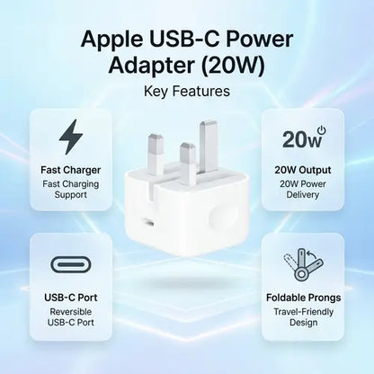 20W C To C PD 3 PIN Power Adapter For iPhone | Fast Charger Adapter for iPhone