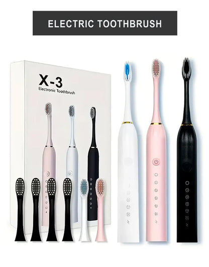 X-3 Sonic Electric Toothbrush with Replacement Heads