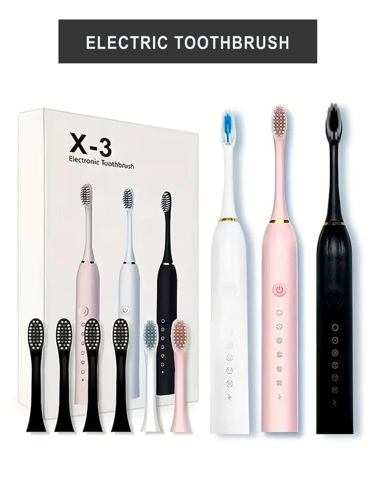 X-3 Sonic Electric Toothbrush with Replacement Heads