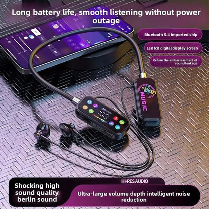 Mf Model YG17 Wireless Neckband Earphones With LED Display - Audio Device