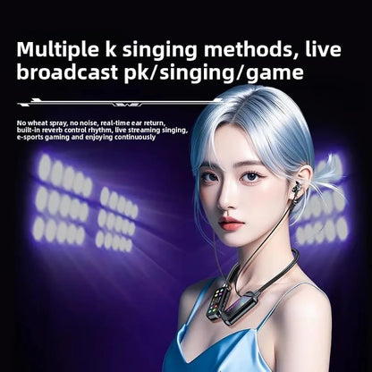 Mf Model YG17 Wireless Neckband Earphones With LED Display - Audio Device