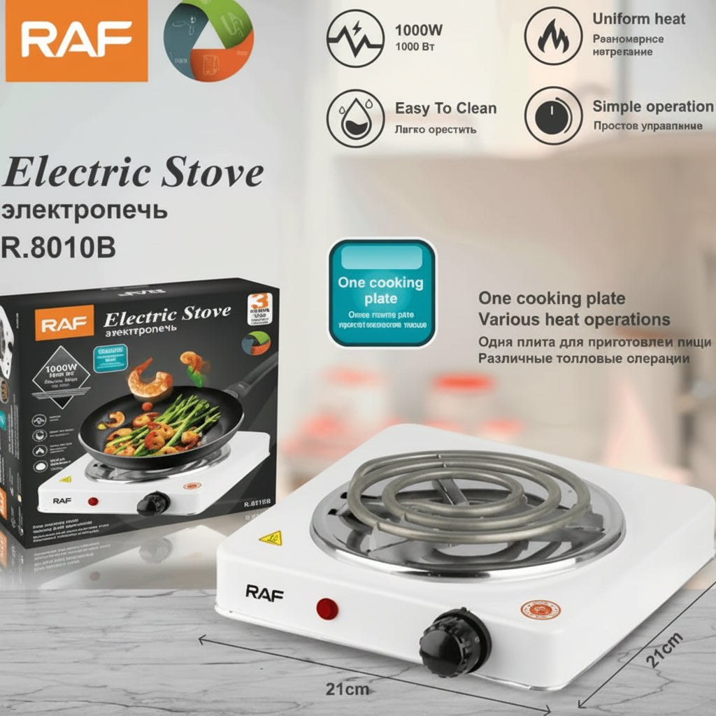 Original RAF Electric Stove With Heating Sensor 1000w | RAF Hot Plate For Cooking & Kitchen | Electric Stove (Box Packing)