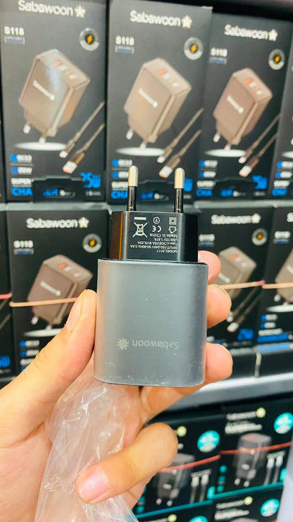 Sabawoon S131 45W GaN Super Fast Charger | Wiith Cable