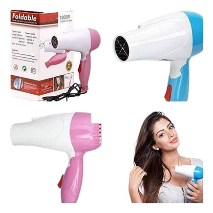 Nova Foldable Hair Dryer NV 1290 | Hair Drying And Daily Styling Routine (Random Color)
