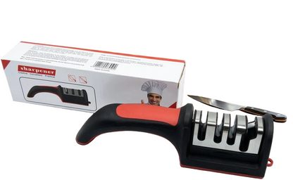 Professional 3-Stage Kitchen Knife Sharpener restores your knife to easy cut