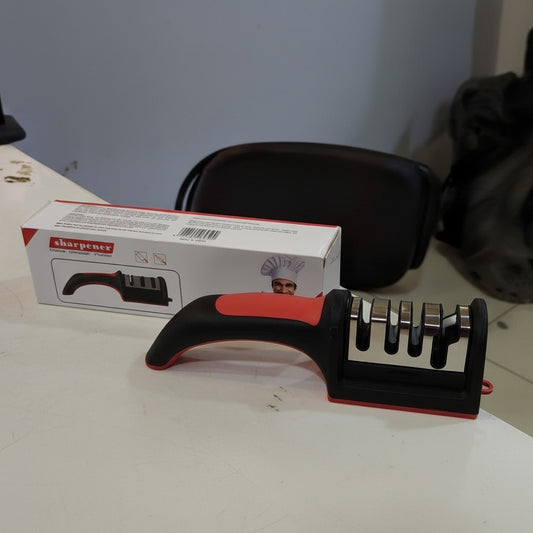 Professional 3-Stage Kitchen Knife Sharpener restores your knife to easy cut
