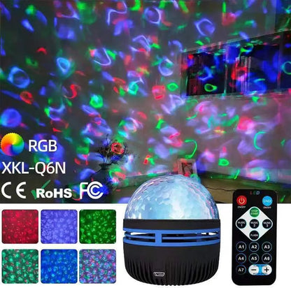 XKL-Q6N RGB LED Projector Light - Galaxy & Party Effect