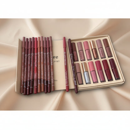 2 In 1 Lip Bundle Flormar Pencils &  Lipgloss | Lip Makeup (12 Lip Pencil & 12 Lip Gloss)