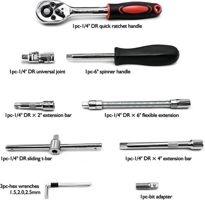 46 Pcs Socket Wrench Tool Set
