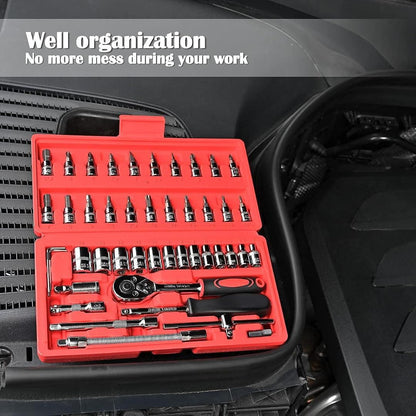46 Pcs Socket Wrench Tool Set