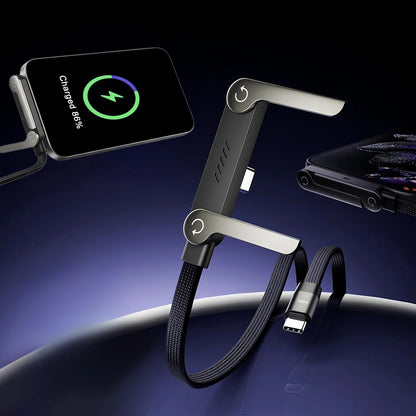 240W Folding Phone Holder With Right Angle Fast Charging Cable | Electronic Accessory