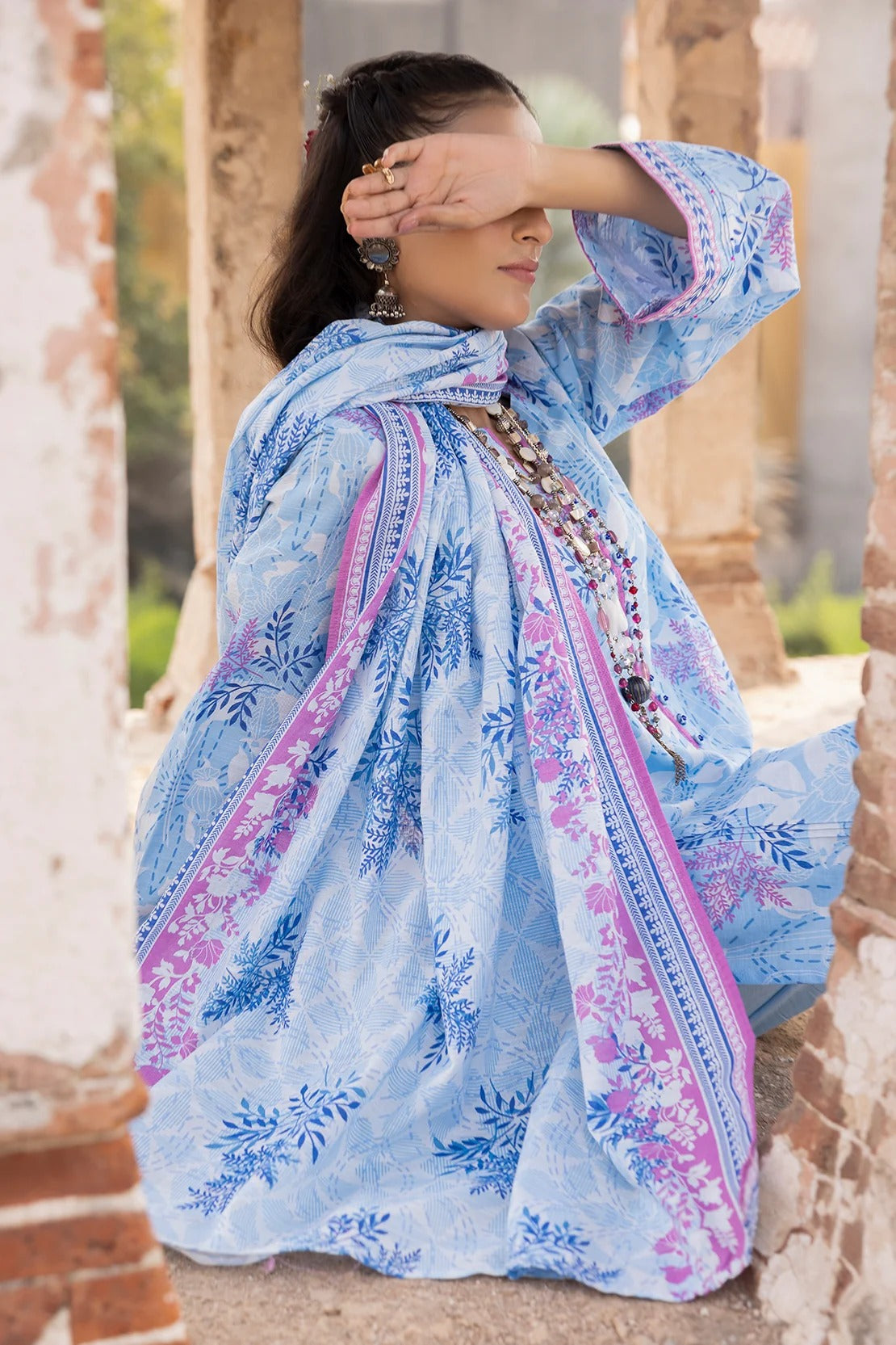 Unstitched Printed Warm Khaddar 3 Piece | Designed For Cold Weather