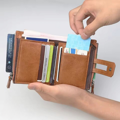 Baellerry Buffalo Leather Wallet Classic Trifold Edition