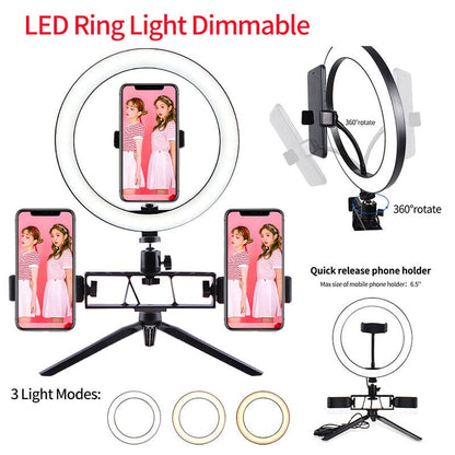 Multi Position Dual Mobile Clip Ring Light