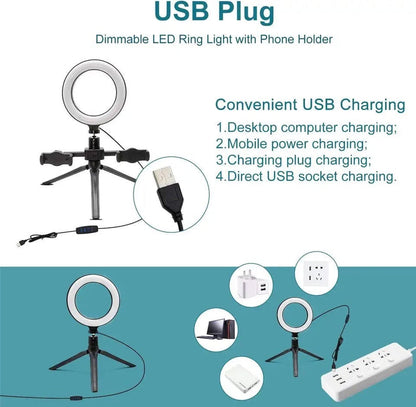Multi Position Dual Mobile Clip Ring Light