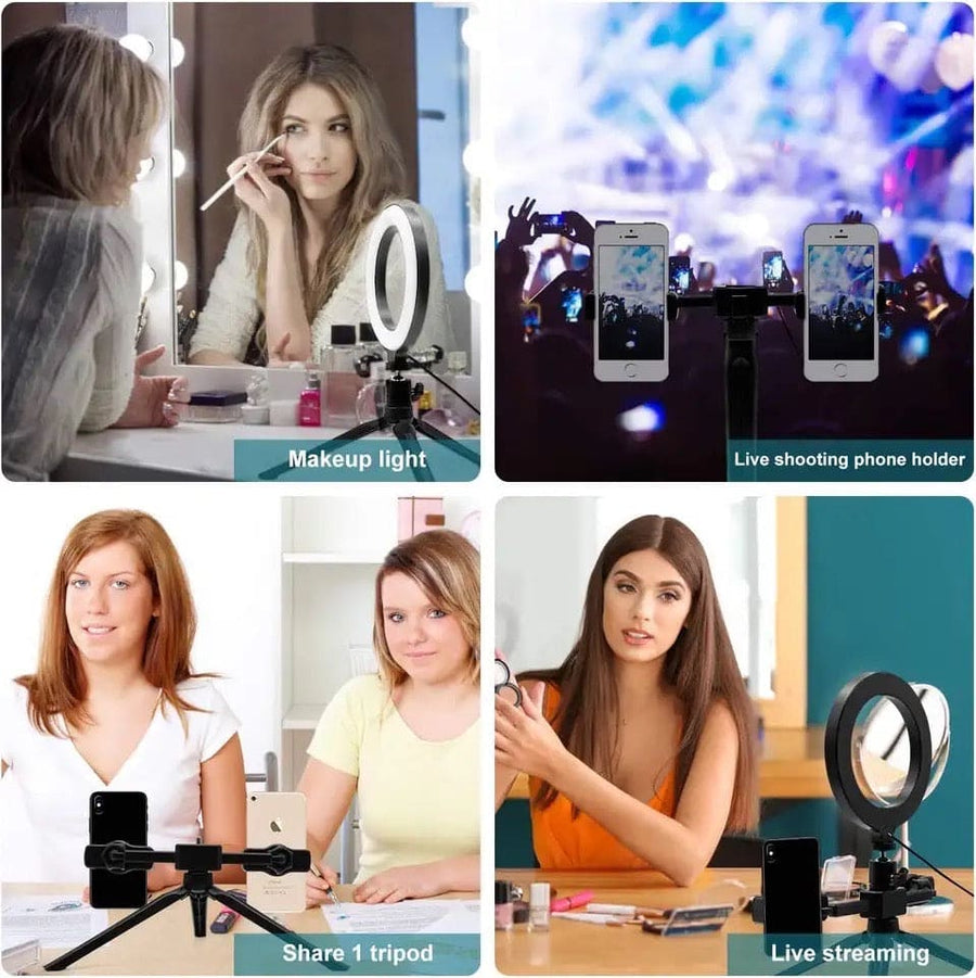 Multi Position Dual Mobile Clip Ring Light