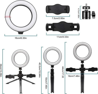Multi Position Dual Mobile Clip Ring Light