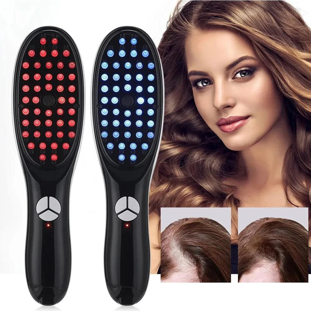 Electric 3D Scalp Massage Comb with Steam Spray & Red Blue Light Therapy - Haircare Accessory