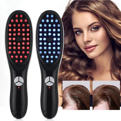 Electric 3D Scalp Massage Comb with Steam Spray & Red Blue Light Therapy - Haircare Accessory