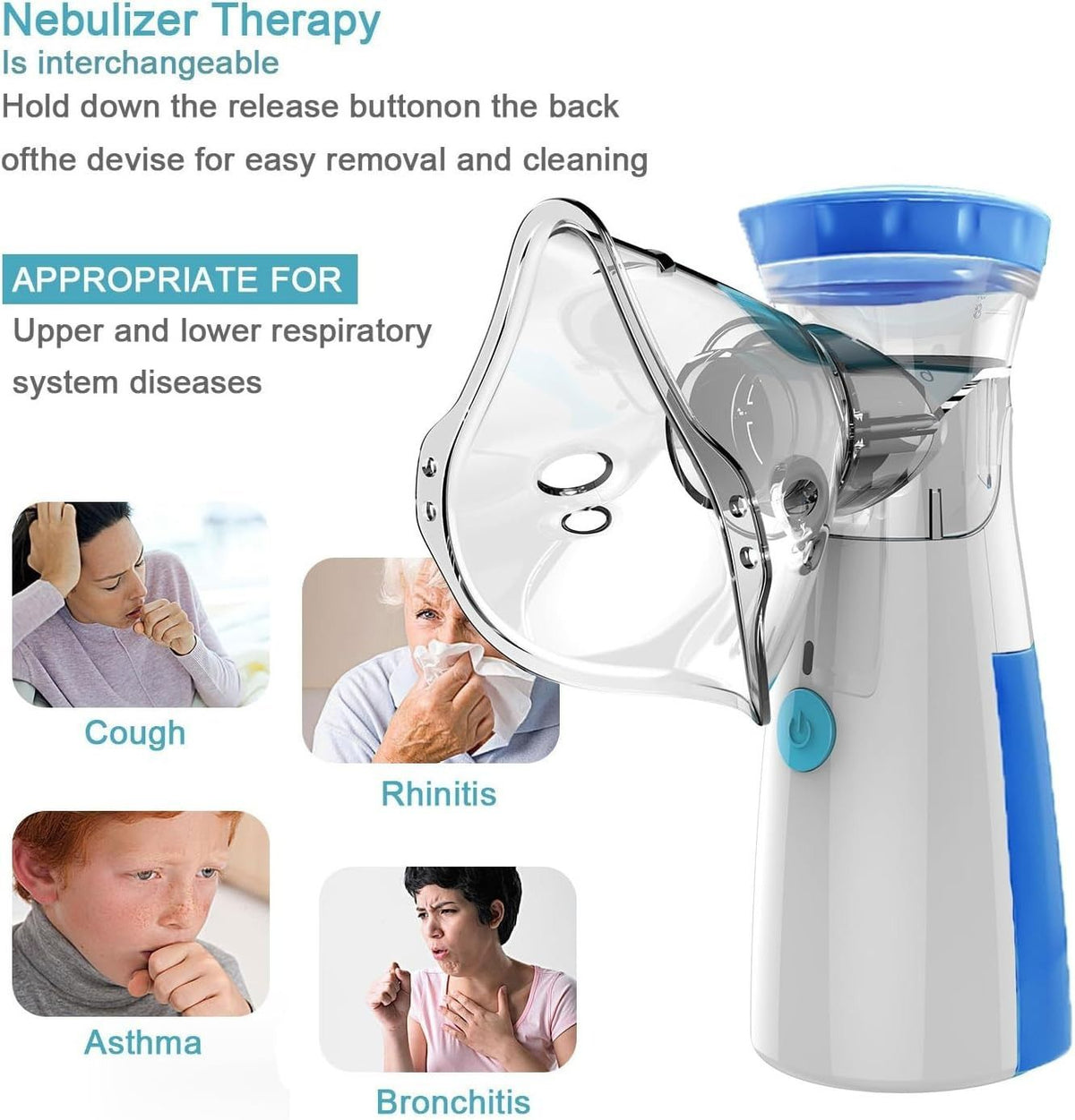 Portable Mesh Nebulizer For Kids And Adults - Health Accessory Designed For Respiratory Care