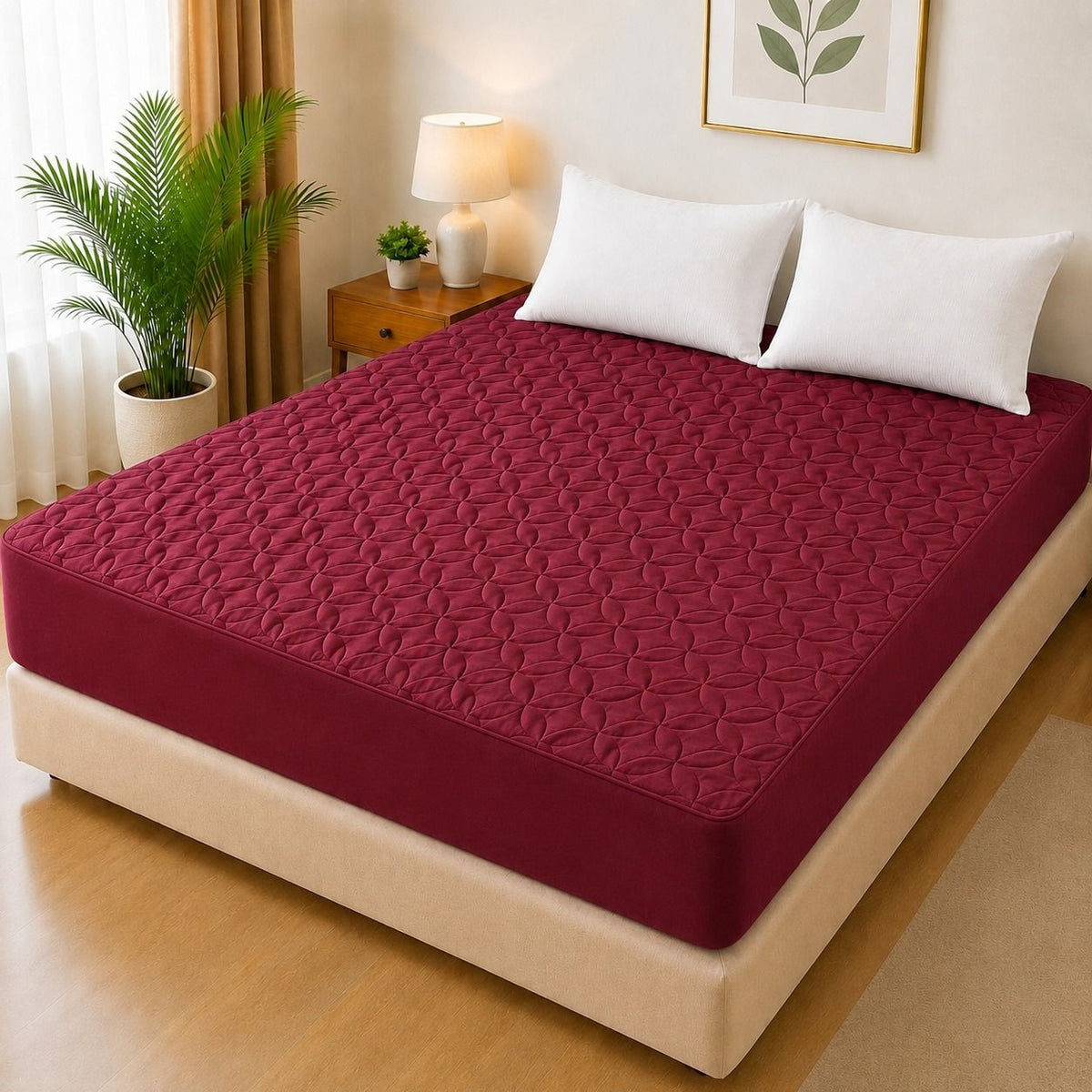 Ultrasonic Quilted Waterproof Mattress Protector (Without Pillow Case)