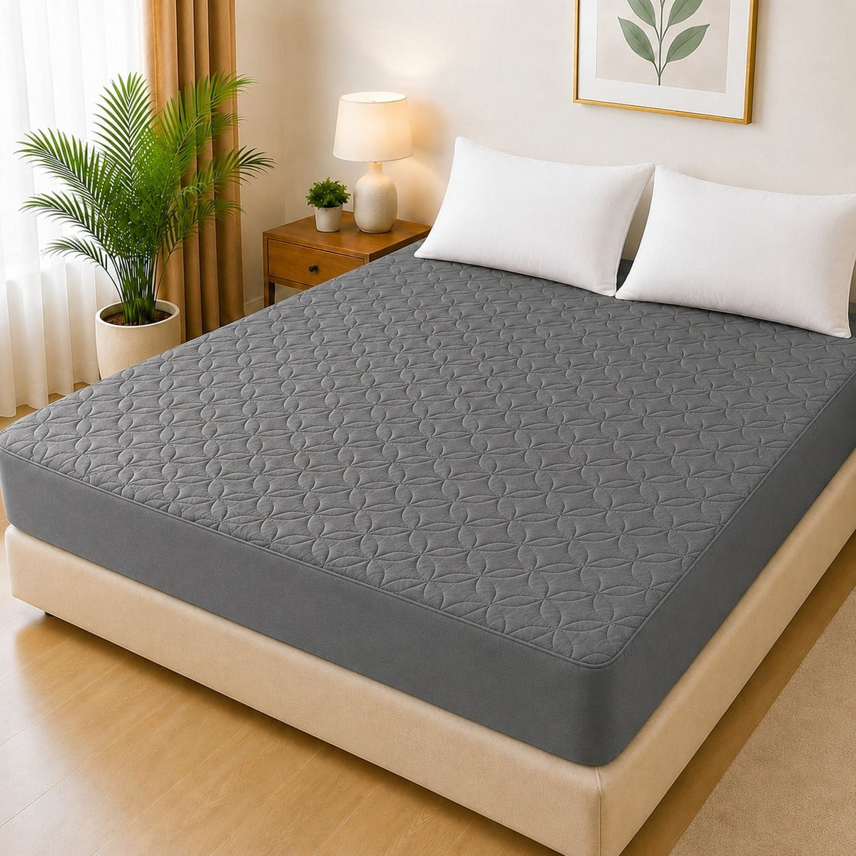 Ultrasonic Quilted Waterproof Mattress Protector (Without Pillow Case)