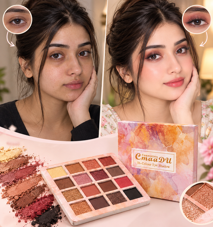 16 Color Eyeshadow Makeup Palette | Matte & Shimmer Eye Shadow - Random Color Palette