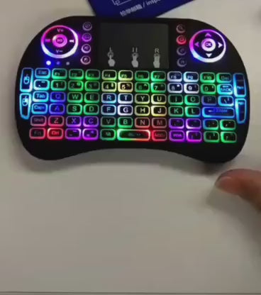 Mini Wireless Mobile PUBG Keyboard + Bluetooth Touchpad | 7 Color Backlit Light