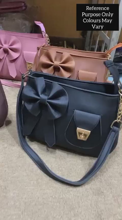 Bow Shoulder Bag – Fashion Mini Handbag with Decorative Bow Design