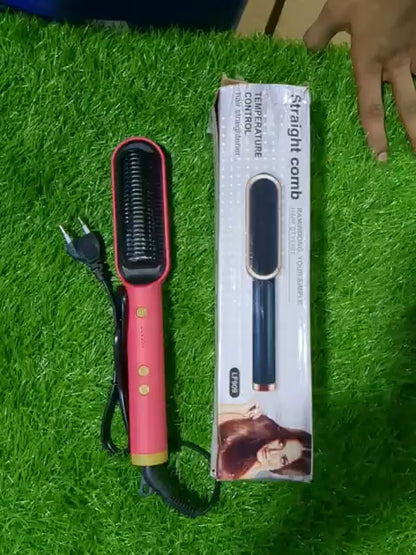 HQT-909B Electric Professional Hair Straightening Brush (Random Color)