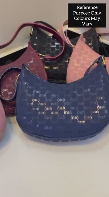 Curve Purse – Elegant Printed Shoulder Handbag for Women