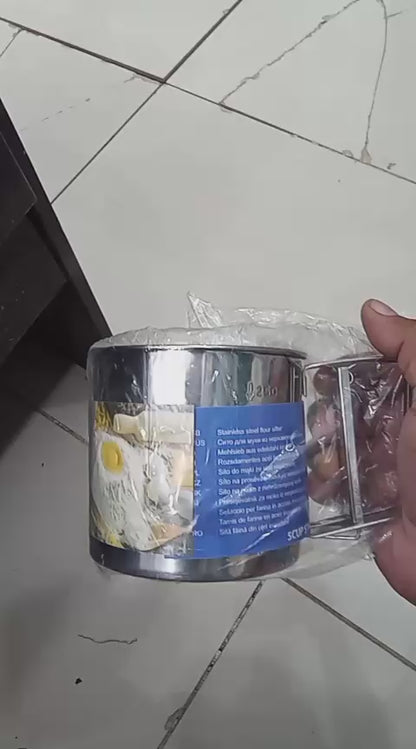 Stainless Steel Flour Sifter Cup Perfect for Sifting Flour Cocoa Powder