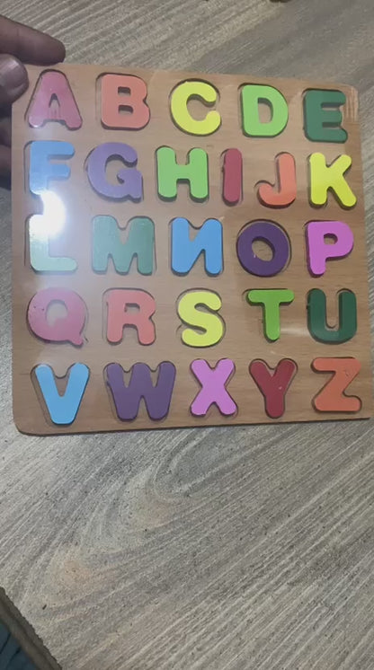 Wooden ABC Alphabet  Board | Colorful Learning Letters | Educational Toy